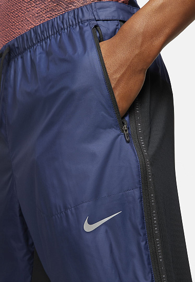 Брюки мужские Nike Phenom Elite Shield Run Division Midnight Navy/Black - Фото 4 большая