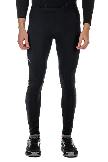 Брюки мужские Loffler Running Black/Lime - Фото 3 большая