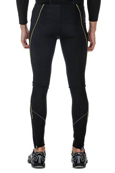 Брюки мужские Loffler Running Black/Lime - Фото 5 большая