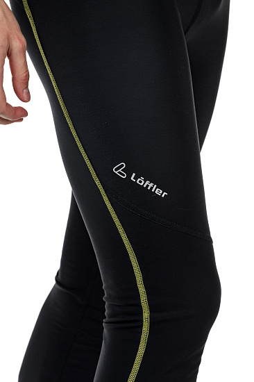 Брюки мужские Loffler Running Black/Lime - Фото 7 большая