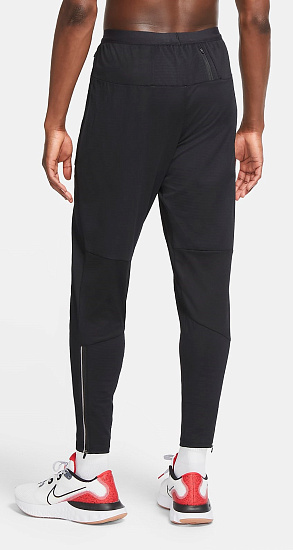 Брюки мужские Nike Phenom Elite Knit Pant Black/Black/Reflective Silv - Фото 2 большая