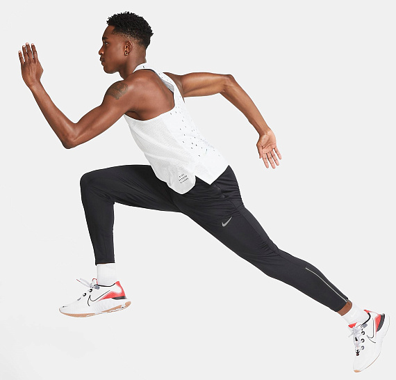 Брюки мужские Nike Phenom Elite Knit Pant Black/Black/Reflective Silv - Фото 3 большая