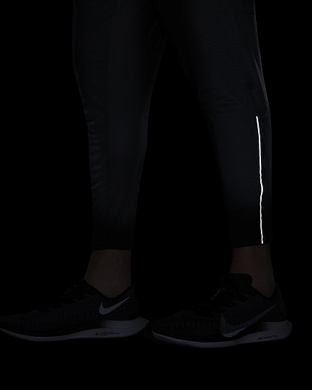 Брюки мужские Nike Phenom Elite Knit Pant Black/Black/Reflective Silv - Фото 8 большая