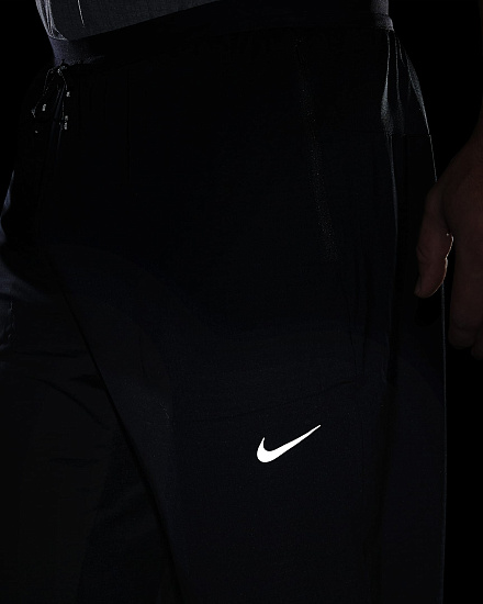 Брюки мужские Nike Phenom Elite Knit Pant Black/Black/Reflective Silv - Фото 9 большая