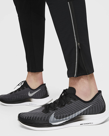 Брюки мужские Nike Phenom Elite Knit Pant Black/Black/Reflective Silv - Фото 12 большая