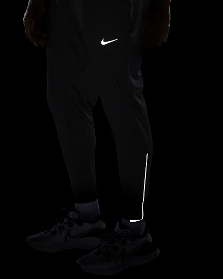 Брюки мужские Nike Phenom Elite Knit Pant Black/Black/Reflective Silv - Фото 15 большая