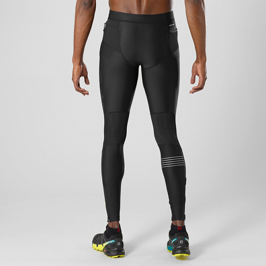 Тайтсы мужские Salomon Fast Wing Long Black - Фото 3 большая