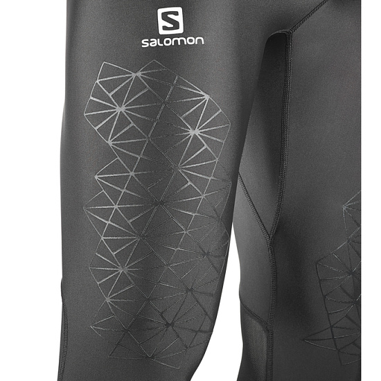 Тайтсы мужские Salomon Fast Wing Long Black - Фото 5 большая