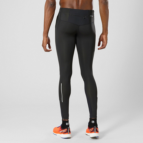 Тайтсы мужские Salomon Agile Long Black - Фото 3 большая