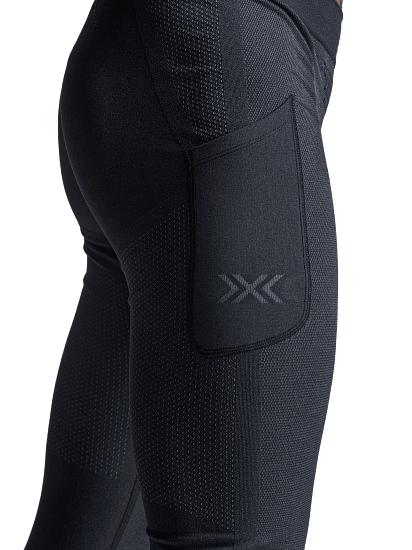 Тайтсы мужские X-Bionic Xceed Run Long X Black/Rhino Grey - Фото 6 большая