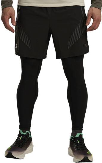 Тайтсы мужские Anta Running 2in1 Black - Фото 3 большая