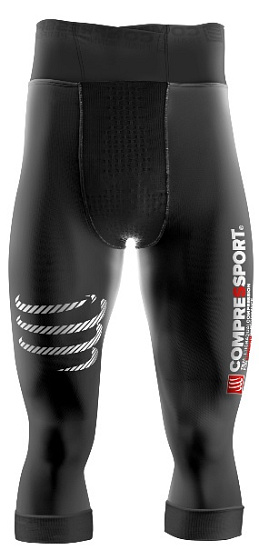 Тайтсы мужские Compressport Pirate 3/4 Черный - Фото 2 большая