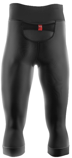 Тайтсы мужские Compressport Pirate 3/4 Черный - Фото 3 большая