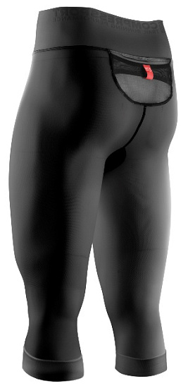 Тайтсы мужские Compressport Pirate 3/4 Черный - Фото 4 большая