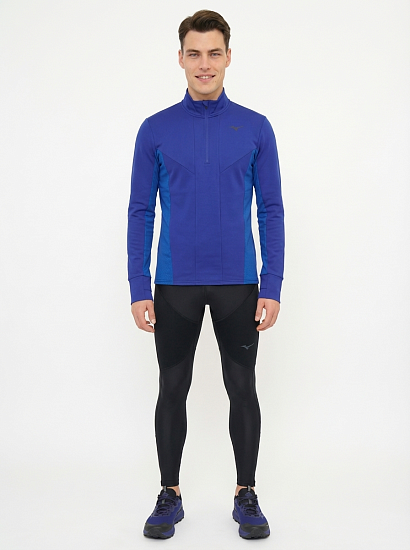 Тайтсы мужские Mizuno Tech Thermal Charge Black - Фото 3 большая