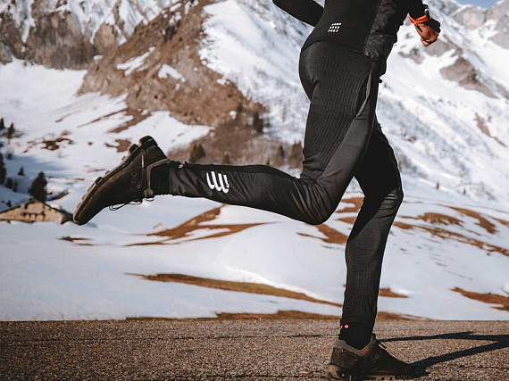 Брюки Compressport Hybrid Seamless Hurricane Black - Фото 4 большая