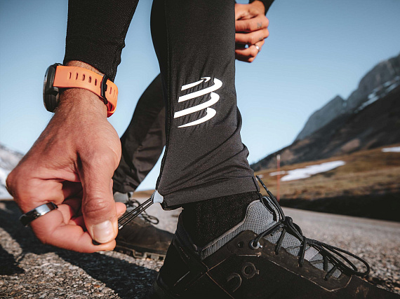Брюки Compressport Hybrid Seamless Hurricane Black - Фото 6 большая