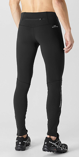 Тайтсы мужские Salomon Trail Runner WS Black - Фото 3 большая