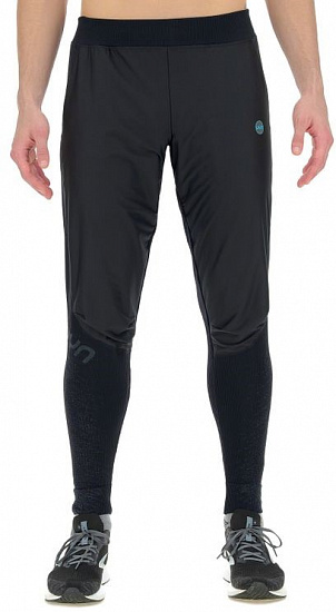 Брюки мужские UYN Running Exceleration Wind Long Black/Cloud - Фото 1 большая
