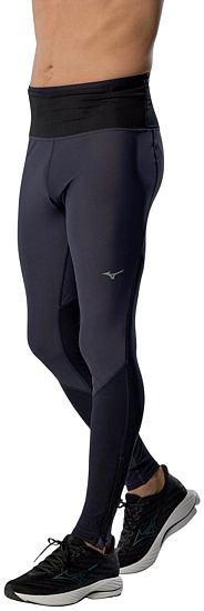 Тайтсы мужские Mizuno Trail Multipocket Odyssey Gray - Фото 3 большая