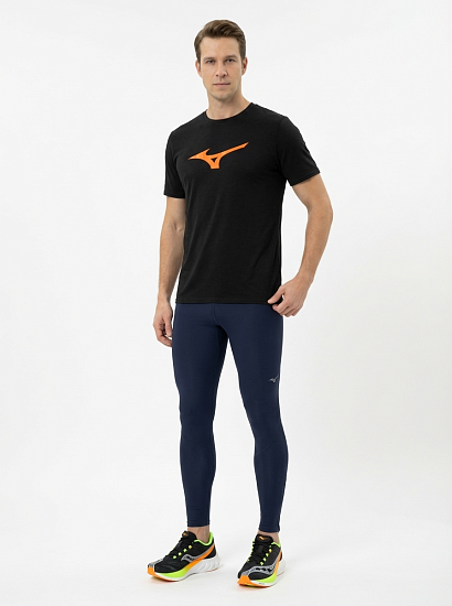 Тайтсы мужские Mizuno Trail Multipocket Baritone Blue - Фото 3 большая