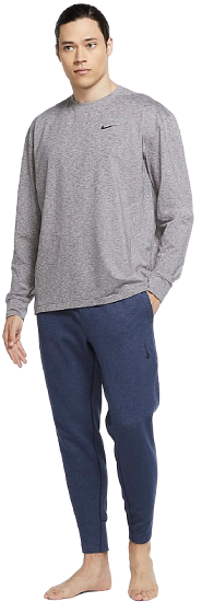 Брюки мужские Nike Yoga Midnight Navy/Heather/Black - Фото 3 большая