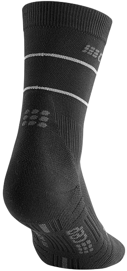 Носки женские CEP C103RW Reflective Compression Mid Cut Black - Фото 3 большая