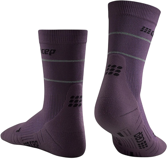 Носки мужские CEP C103RM Reflective Compression Mid Cut Purple - Фото 2 большая