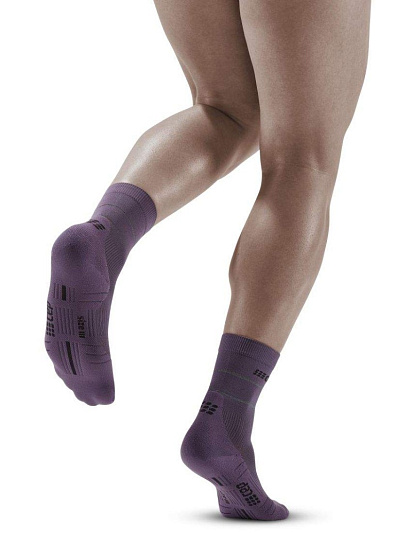 Носки мужские CEP C103RM Reflective Compression Mid Cut Purple - Фото 4 большая