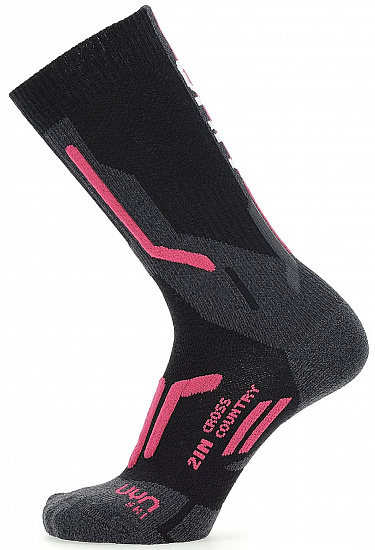 Носки женские UYN Ski Cross Country 2In Black/Pink