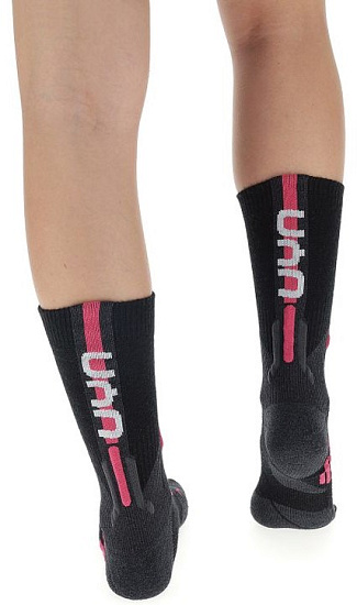 Носки женские UYN Ski Cross Country 2In Black/Pink - Фото 5 большая