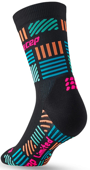 Носки женские CEP C10L2W The Run Limited Edition Black/Neon Pink - Фото 2 большая
