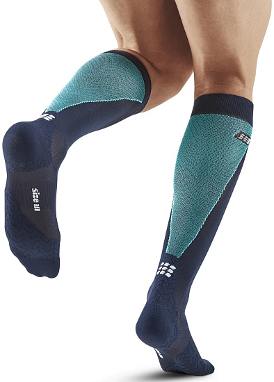 Носки мужские CEP C1UUM Ultralight Compression Tall Blue/Light Blue - Фото 5 большая