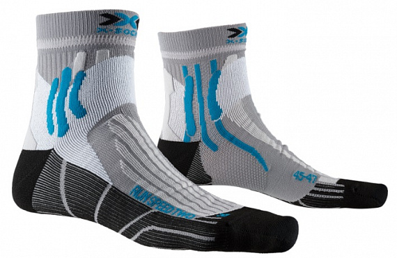Носки X-Socks Run Speed Two Pearl Grey/Opal Black - Фото 1 большая