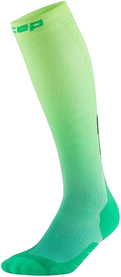 Носки мужские CEP C12EM Core Run Edt. Gradient Compression Tall 5.0 Green/Lime Fade - Фото 1 большая