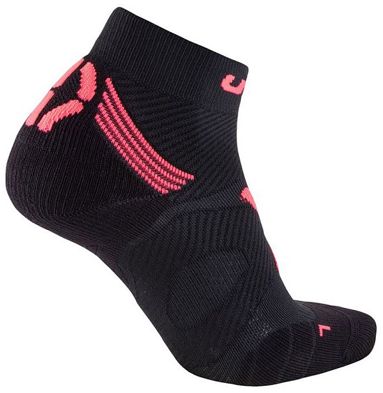 Носки женские UYN Run Marathon Zero Black/Coral Fluo - Фото 2 большая