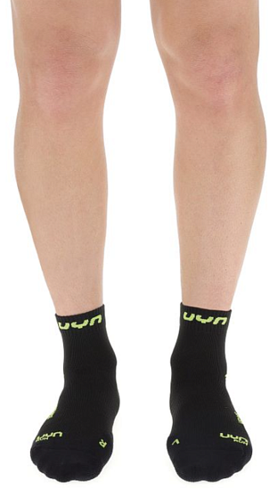 Носки мужские UYN Run Veloce Black/Yellow Fluo - Фото 3 большая
