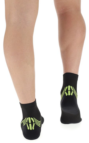 Носки мужские UYN Run Veloce Black/Yellow Fluo - Фото 4 большая