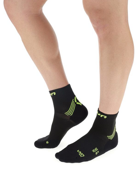 Носки мужские UYN Run Veloce Black/Yellow Fluo - Фото 5 большая