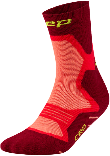 Носки CEP CT105U Core Run Cushion Mid Cut Red - Фото 1 большая