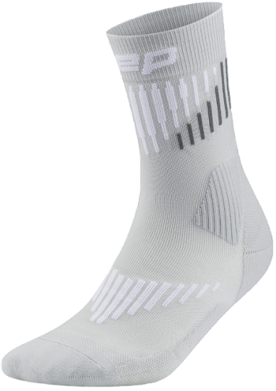 Носки женские CEP C025W Core Run Merino Mid Cut 3.0 Grey/White - Фото 1 большая