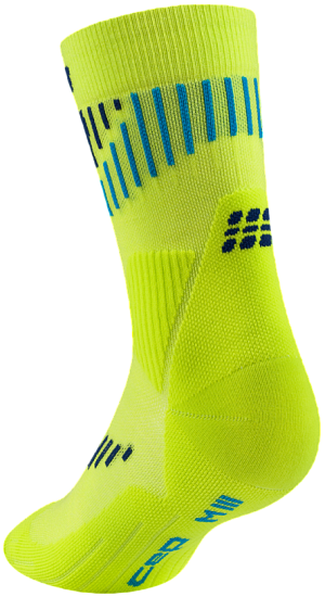 Носки женские CEP C025W Core Run Merino Mid Cut 3.0 Lime/Blue - Фото 2 большая