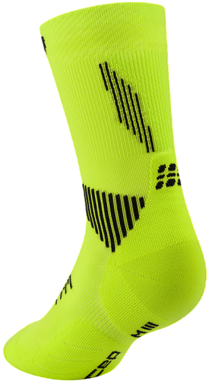 Носки женские CEP C105W Core Run Mid Cut 5.0 Lime/Black - Фото 3 большая