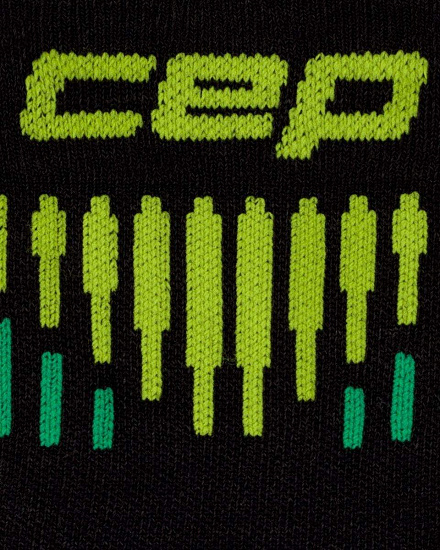 Носки мужские CEP C025M Core Run Merino Mid Cut 3.0 Black/Lime - Фото 4 большая