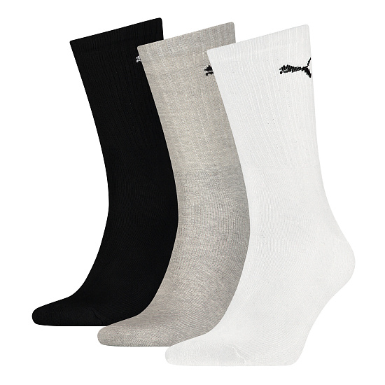 Носки Puma Crew 3P White/Grey/Black - Фото 1 большая