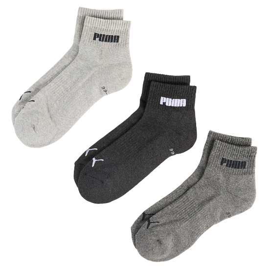 Носки Puma New Generation Cushioned Quarter 3P Greycombo - Фото 1 большая