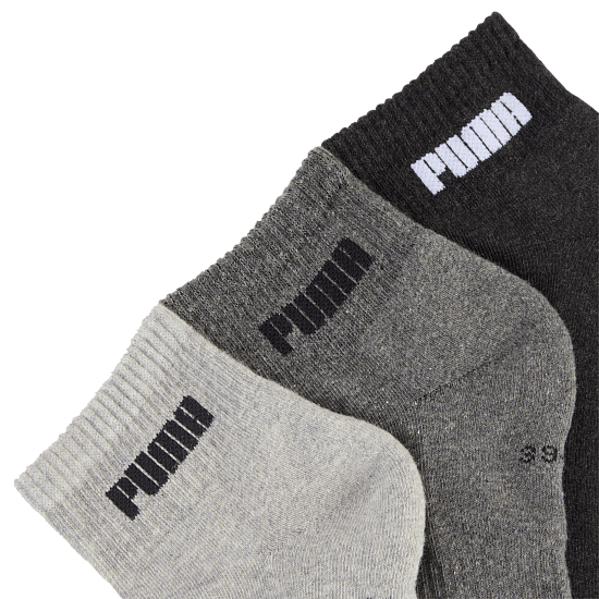 Носки Puma New Generation Cushioned Quarter 3P Greycombo - Фото 2 большая
