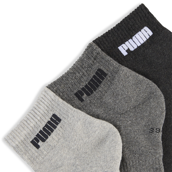 Носки Puma New Generation Cushioned Quarter 3P Greycombo - Фото 2 большая