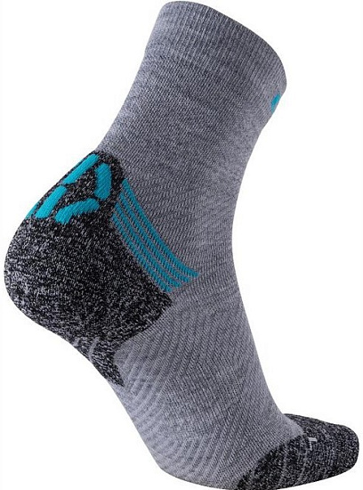 Носки женские UYN Winter Pro Run Light Grey/Turquoise - Фото 2 большая