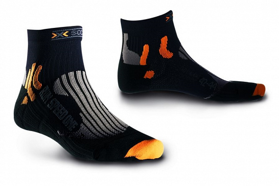 Носки унисекс X-Socks Run Speed One Black/Grey - Фото 1 большая